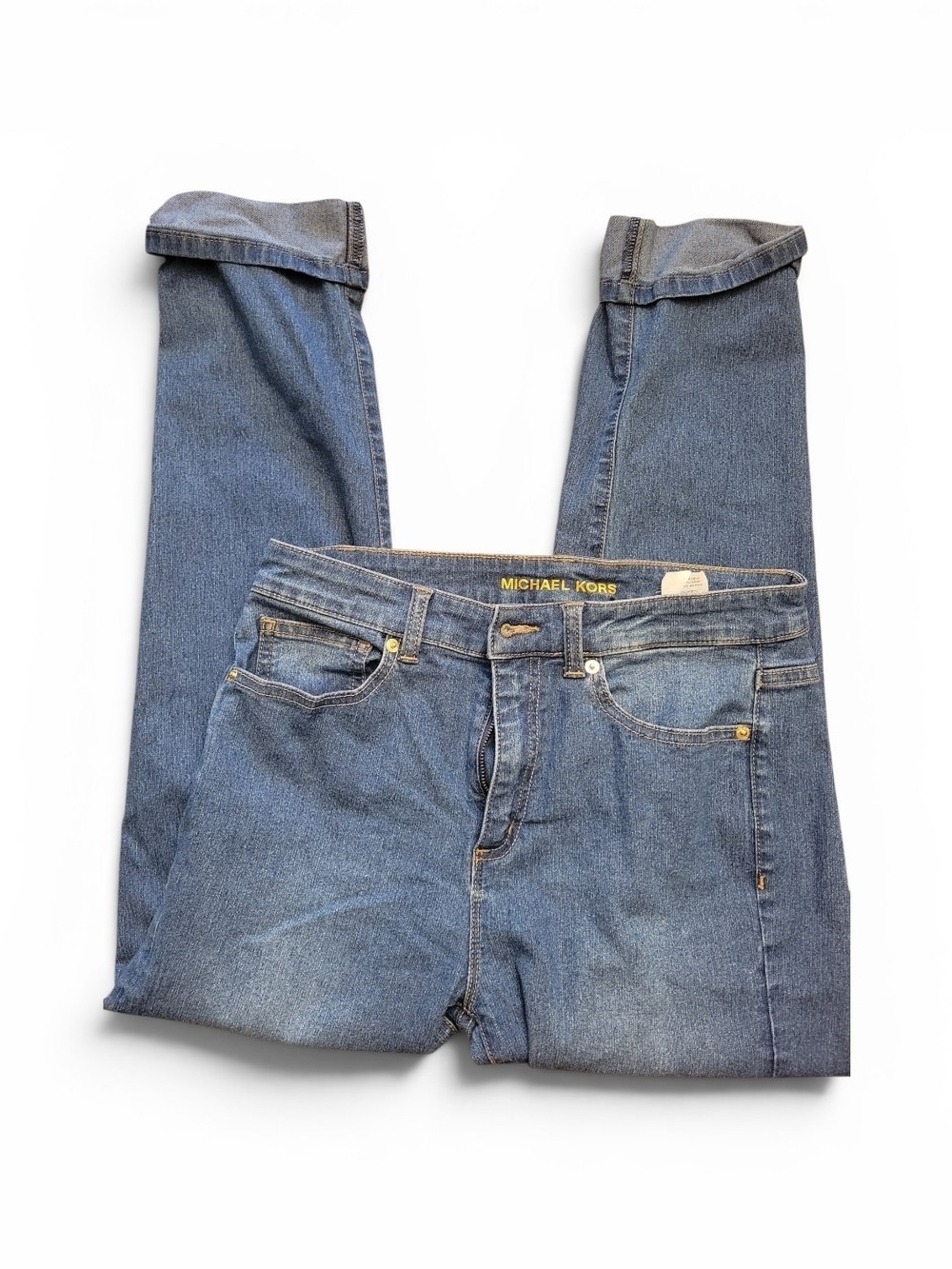 Michael Kors Mid-Blue Straight Leg Jeans. Size 6